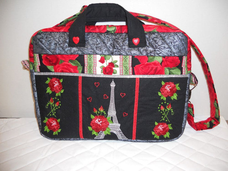 Paris Rose Laptop Bag for 5 x 7 hoop