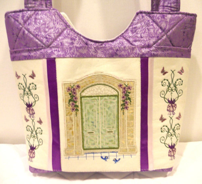 Floral Applique Door Tote