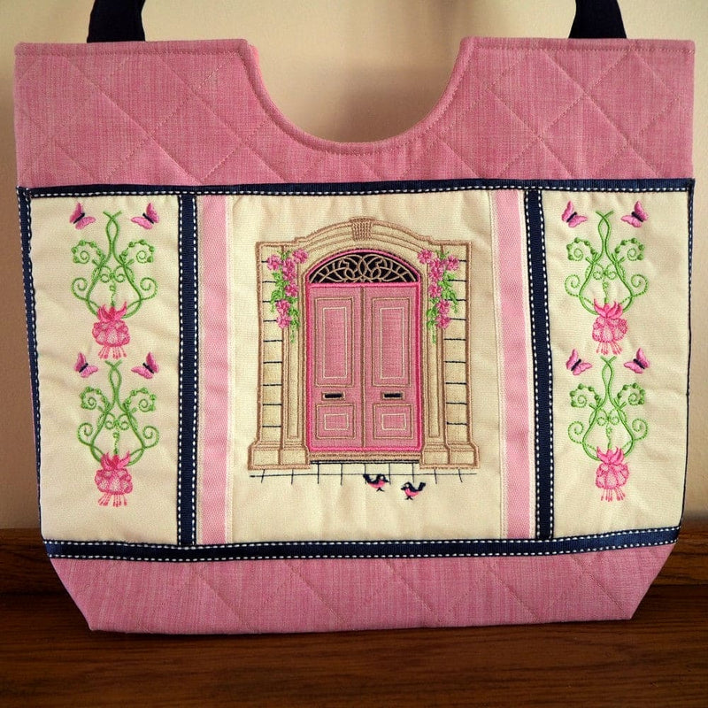Floral Applique Door Tote