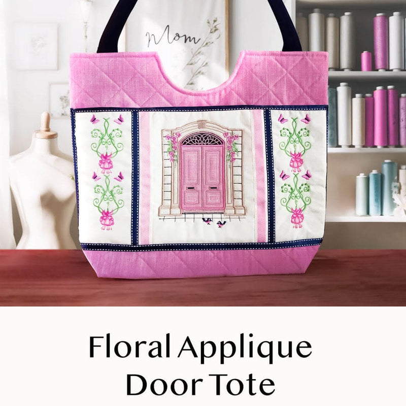 Floral Applique Door Tote