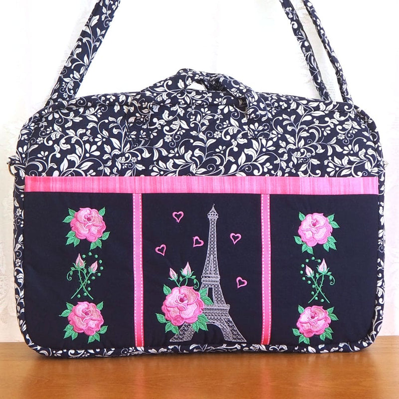 Paris Rose Laptop Bag for 5 x 7 hoop