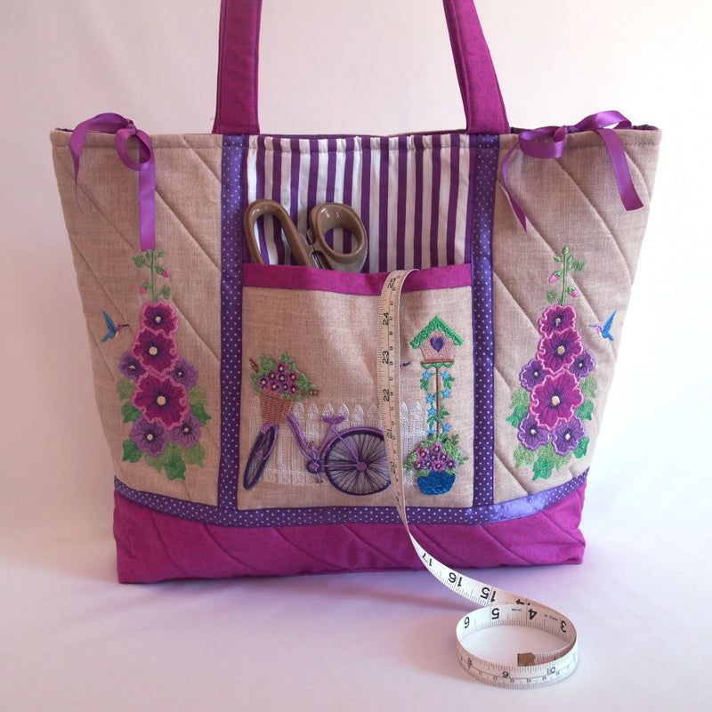 Bundle Blue Delft and Hollyhocks Sewing Bags