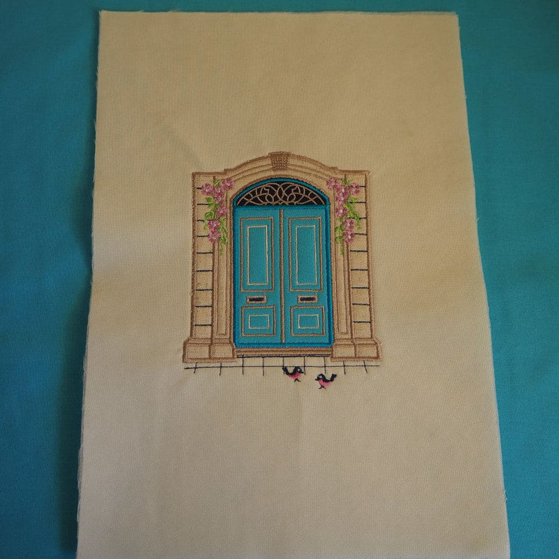 Floral Applique Door Tote