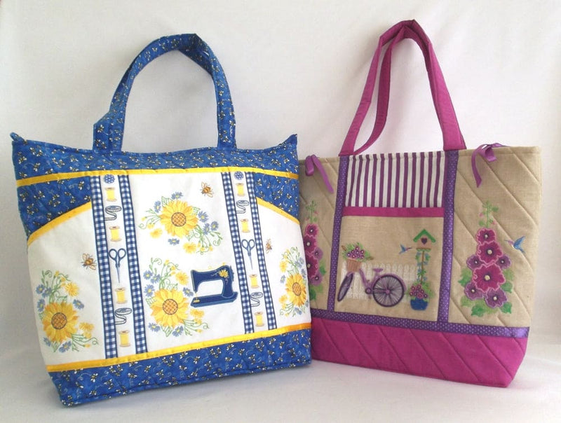Bundle Sunflower and Holly Hocks Sewing Bag