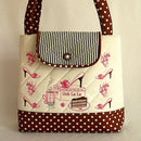 Bundle Vintage Travel Tote and Coffee Time Handbag