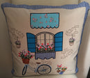Vintage Paris Bicycle Cushion