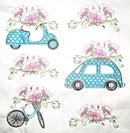 Bundle Vintage Travel Tote and Coffee Time Handbag