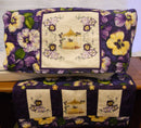 Bundle Pansy Sewing Machine Cover and Mat