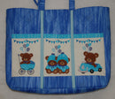 Bundle Darling Bunnies Wall Hanging and Blue or Pink Teddies Bag