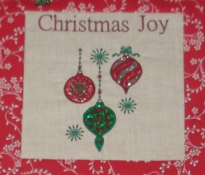 Guided Coaching Christmas Baubles Mug Rug or wallhanging -Multi-hooping
