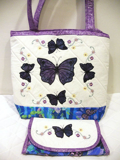 Bundle Rose Rhapsody and Butterfly Twirls Tote and Wallet