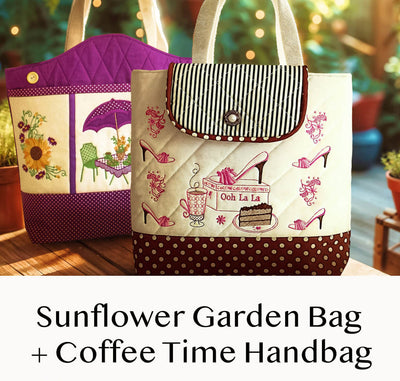 Bundle Sunflower Garden Bag and Coffee Time Handbag