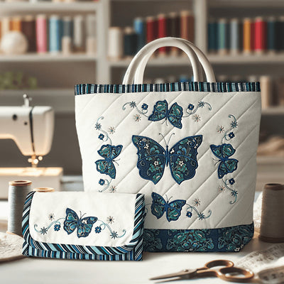 Butterfly Twirls Tote and Wallet