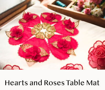 Hearts and Roses Table Mat