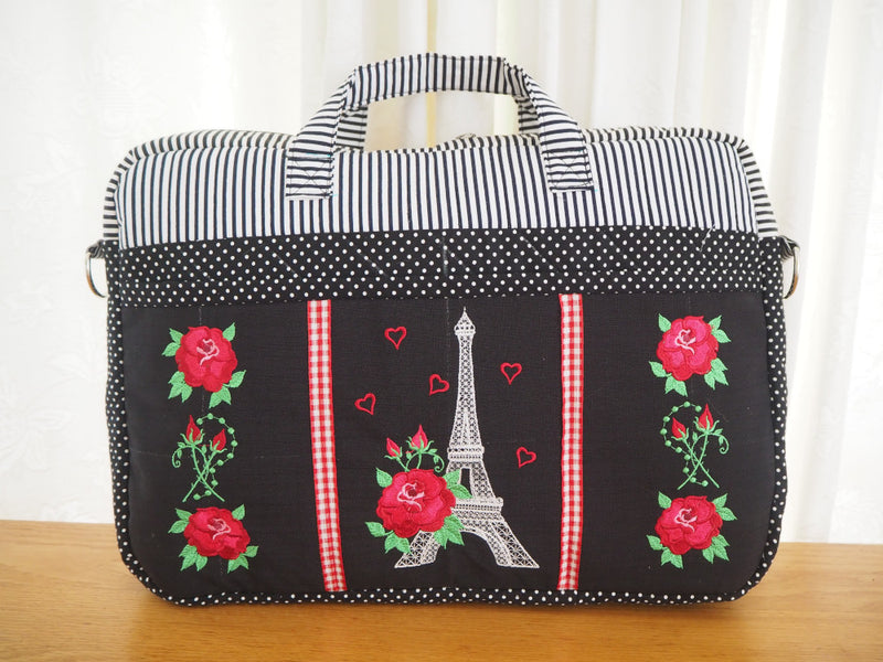Paris Rose Laptop Bag for 5 x 7 hoop