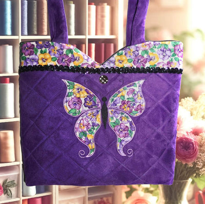 Pansy Butterfly Tote