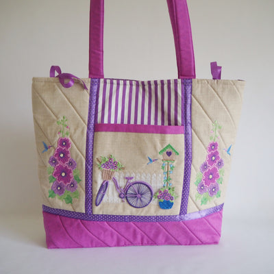 Hollyhocks Sewing Bag