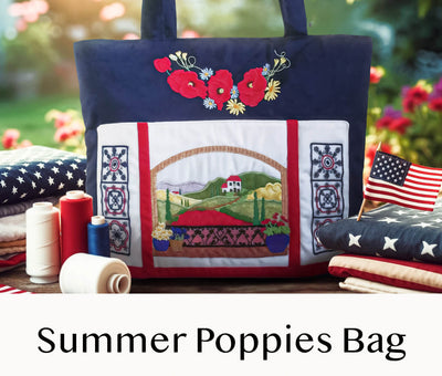 Summer Poppies Bag for 5 X 7 inch hoop