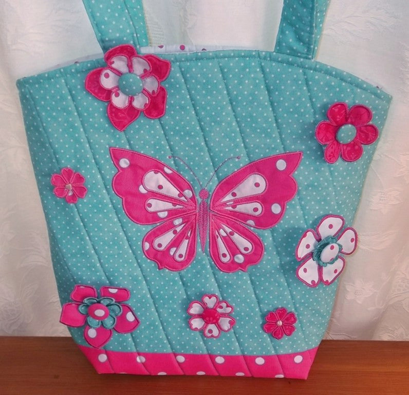 Polka Dot Butterfly Tote