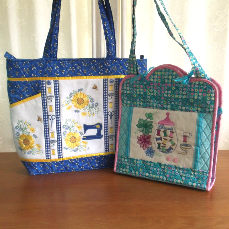 Bundle Rock Roses and Sunflower Sewing Bags