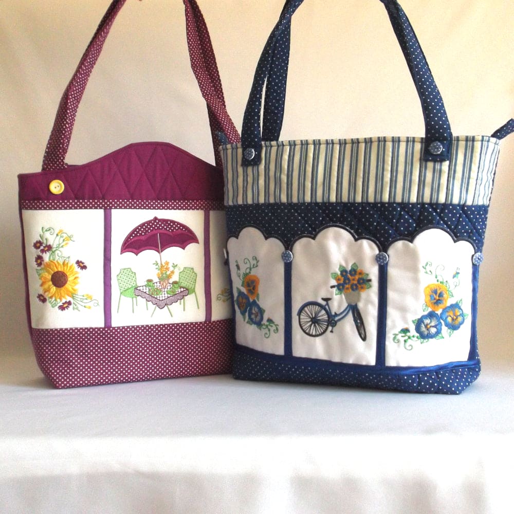 BUNDLE PANSY POCKET BAG AND SUNFLOWER GARDEN BAG Enchanting Designs