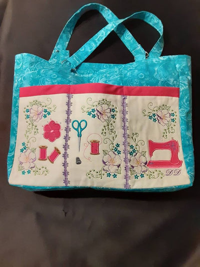 Romantic Roses Sewing Caddy for 4 x 4 inch hoop