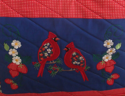 Cardinal and Strawberries Tote