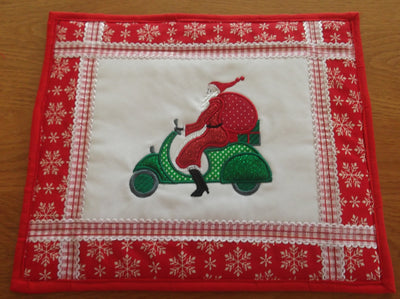 Father Christmas Mug Rug or Placemat