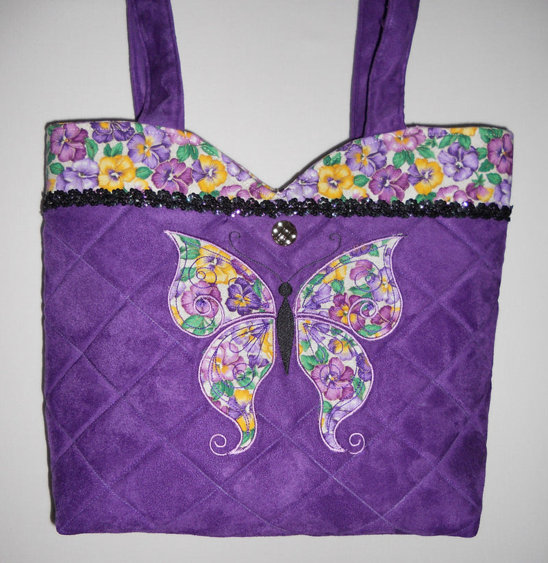 Pansy Butterfly Tote