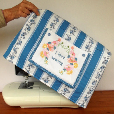 Bundle Poppies Sewing Machine Cover and Mat